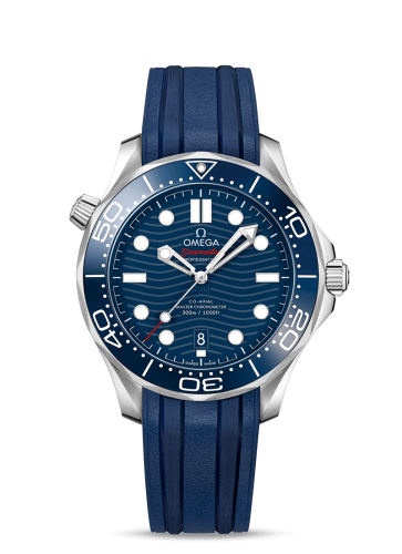 Omega Seamaster Diver 300M Master Co-Axial 42 Stainless Steel / Blue / Rubber